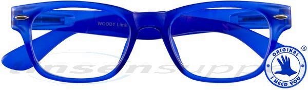 Woody limited Retro-Kunststoffbrille blau