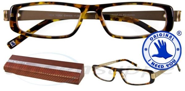 New York Design-Acetatbrille havanna-gold