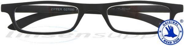 Zipper Kunststoffbrille schwarz