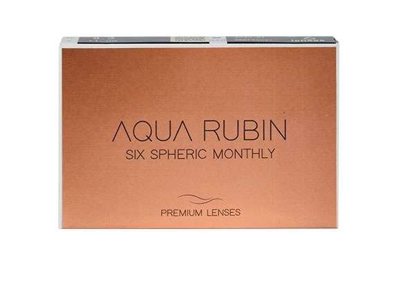 Aqua Rubin Premium - Six spheric monthly - Monatslinse 6er