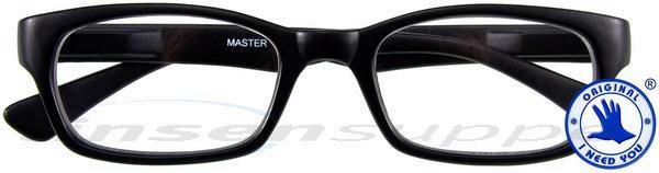 Master Retro-Kunststoffbrille schwarz
