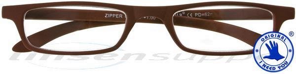 Zipper Kunststoffbrille braun