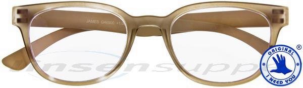 James Retro-Kunststoffbrille braun