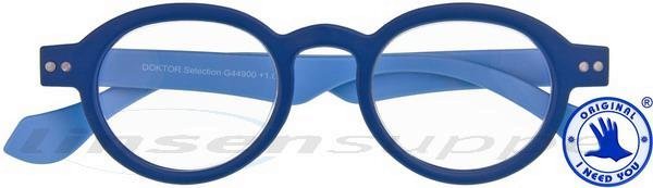 Doktor Selection Retro-Kunststoffbrille blau-blau