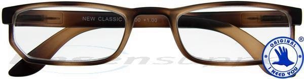 Classic havanna matt Kunststoff-Halbbrille