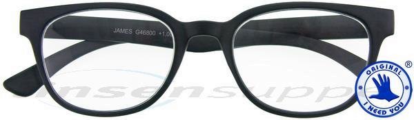 James Retro-Kunststoffbrille schwarz